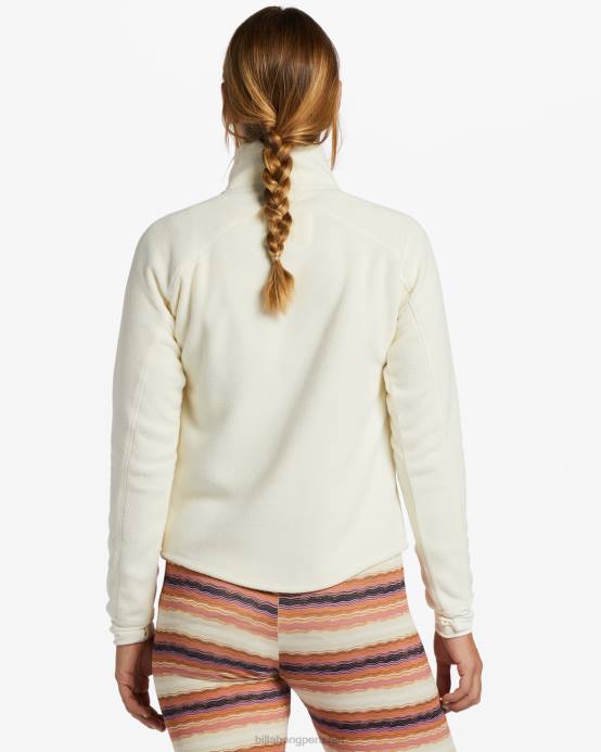 mujer polvo fresco Billabong a/div on the laderas suéter de vellón con media cremallera y cuello alzado 04LD2231