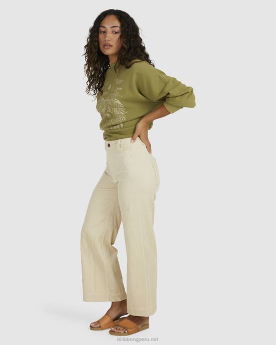 mujer arena blanca Billabong pantalones de pana caramelo 04LD1979