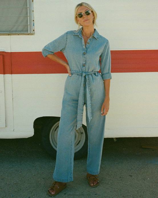 mujer azul salado Billabong mono de manga larga de uniforme de domingo rubio salado 04LD2319