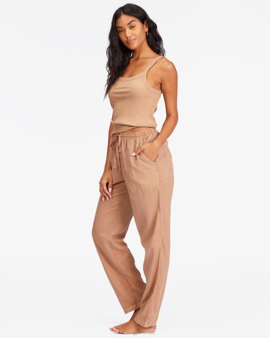 mujer bonita masilla Billabong pantalones tejidos de playa 04LD2826