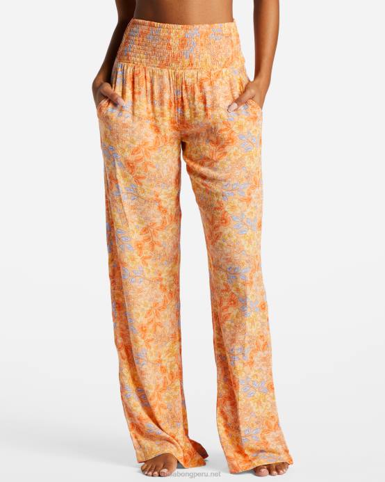 mujer melón claro Billabong new wave 2 pantalones anchos 04LD2070