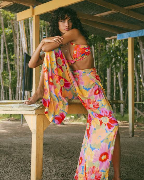 mujer multi Billabong pantalones florales de espíritu dividido 04LD1822
