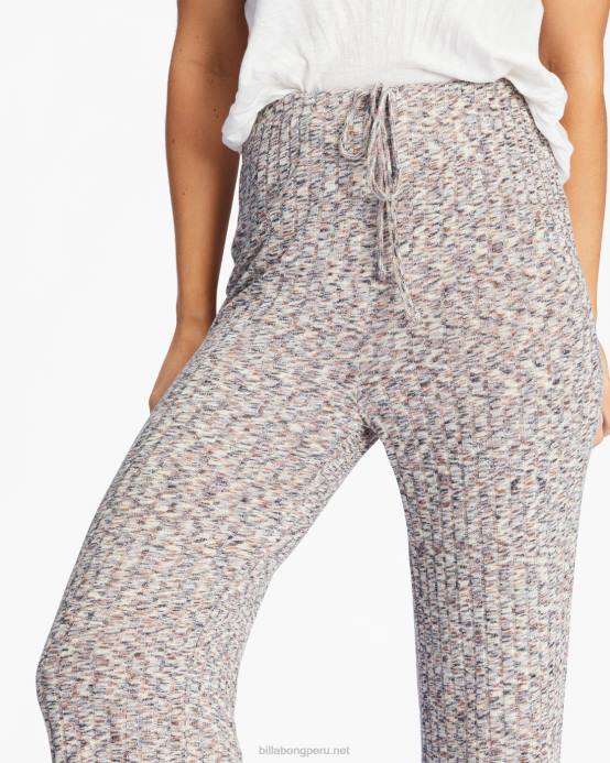 mujer multi Billabong tan fácil pantalones de punto de talle alto y pernera ancha 04LD2215