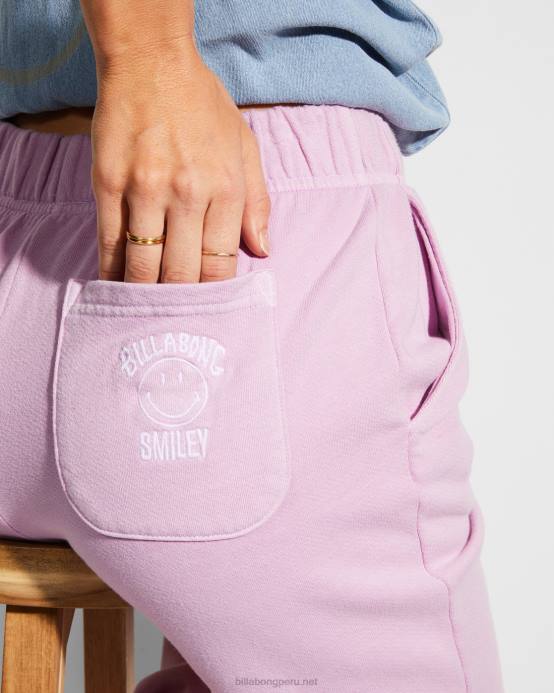 mujer señora lavandajoggers billabong x smiley feliz sábado 04LD2206