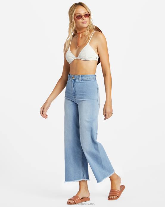 mujer spray de surf Billabong vaqueros free fall índigo con pernera ancha 04LD1868