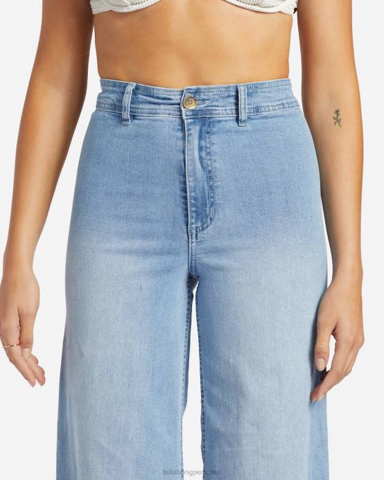 mujer spray de surf Billabong vaqueros free fall índigo con pernera ancha 04LD1868
