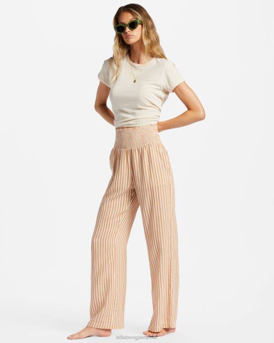 mujer tan bronceado Billabong New Waves 2 pantalones con cintura elástica 04LD1820