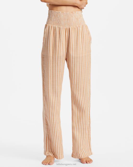 mujer tan bronceado Billabong New Waves 2 pantalones con cintura elástica 04LD1820