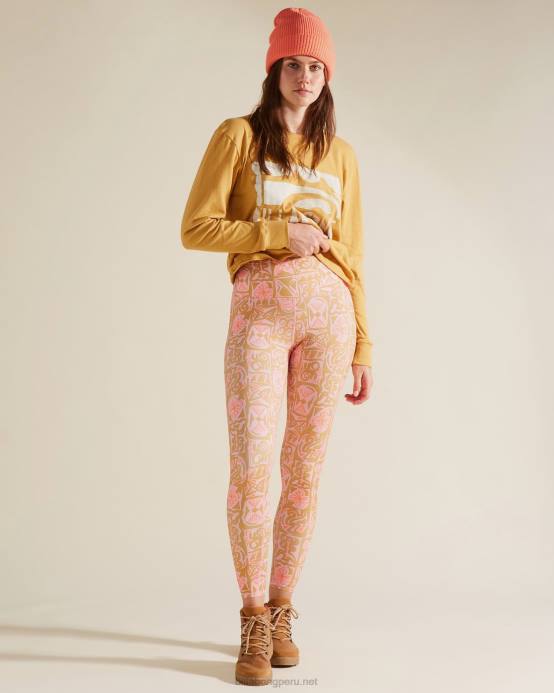 mujer Rosa salvaje Billabong a/div aventura legging leggins de talle alto 04LD2332