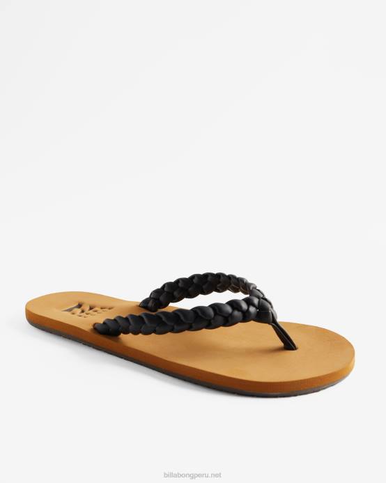mujer negro Billabong sandalias en tierra 04LD2492