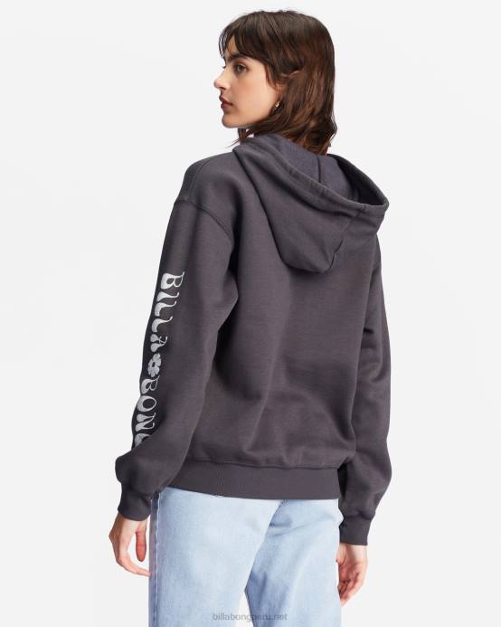 mujer apagado negro Billabong dar amor sudadera con gráfico 04LD2223