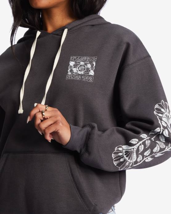 mujer apagado negro Billabong la amabilidad es mágica sudadera con capucha 04LD2171