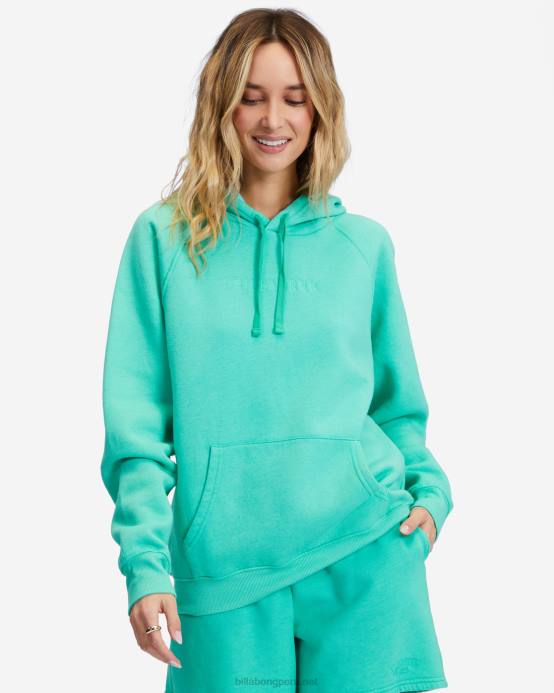 mujer verde tropical Billabong sudadera con capucha Legacy 2.0 04LD2367