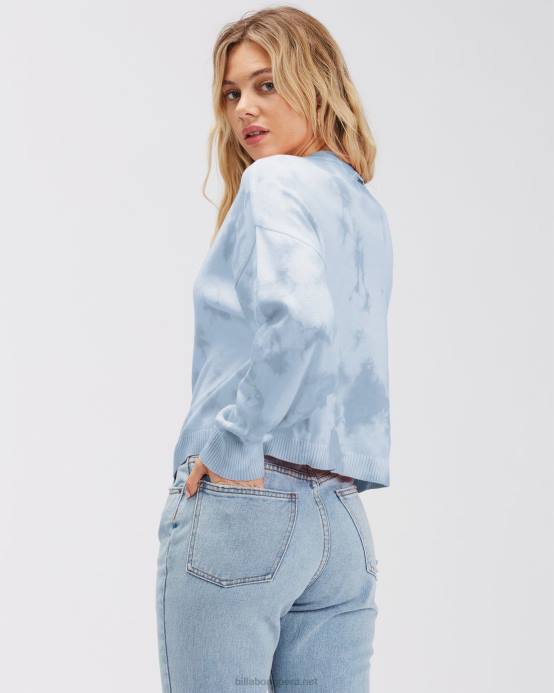 mujer dulce azul Billabong jersey de cuello redondo bajo el sol 04LD2300