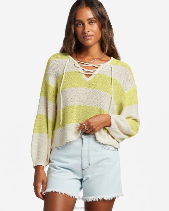 mujer lima claro Billabong tan dulce sudadera con capucha 04LD1872