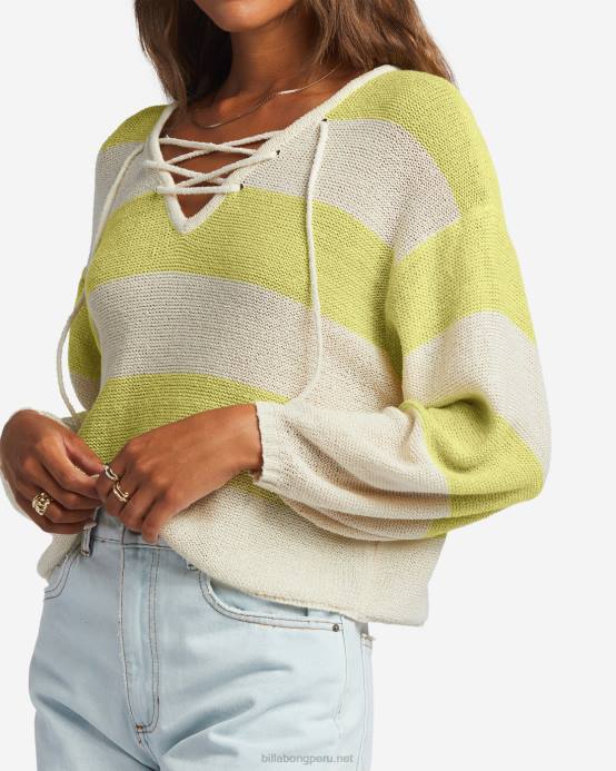 mujer lima claro Billabong tan dulce sudadera con capucha 04LD1872