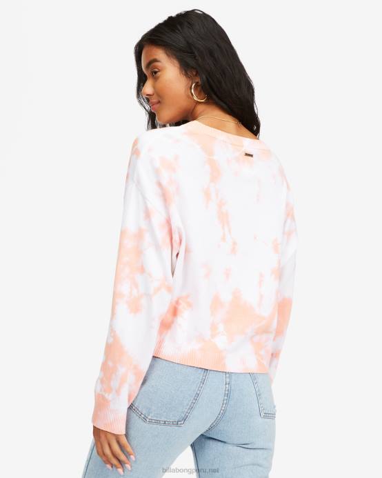 mujer melón Billabong jersey de cuello redondo bajo el sol 04LD2328