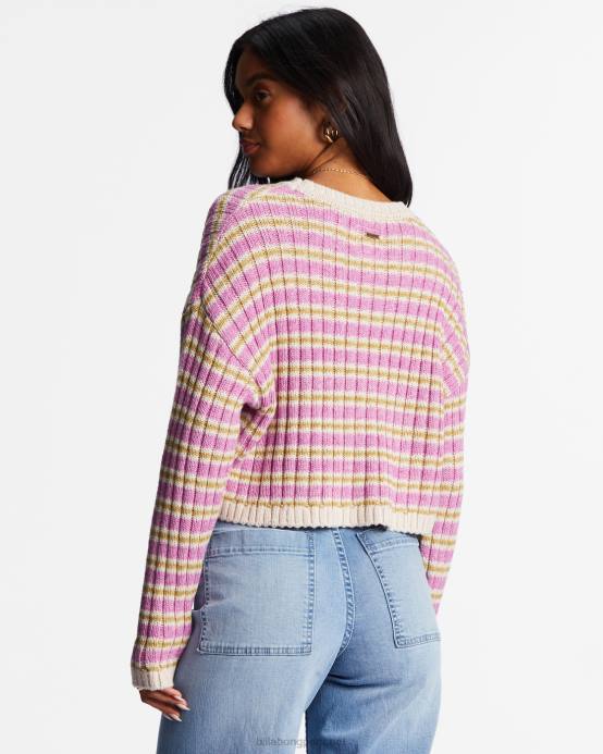 mujer orquídea brillante Billabong en un suéter acogedor aturdido 04LD2194