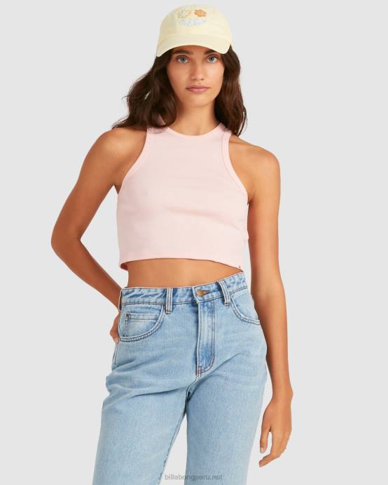 mujer Rosa palido Billabong camiseta sin mangas jessie 04LD2368