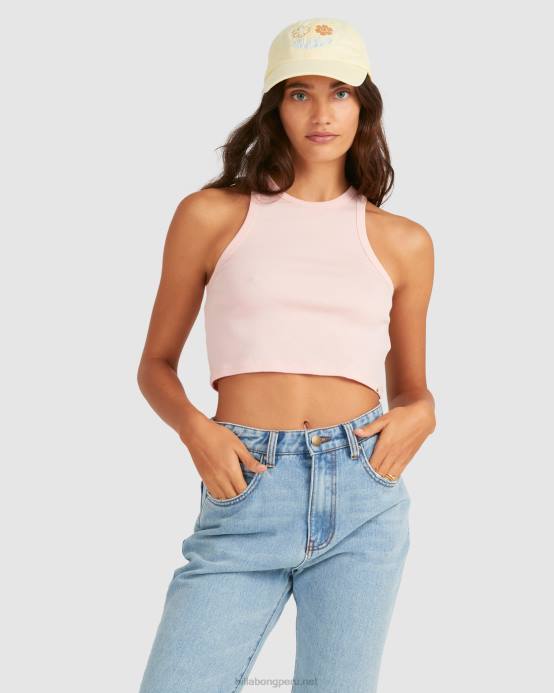 mujer Rosa palido Billabong camiseta sin mangas jessie 04LD2368