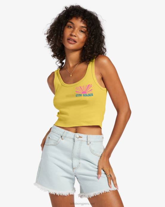 mujer abeja Billabong irradiar todo el día camiseta sin mangas 04LD1855