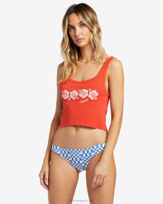 mujer aloha rojo Billabong camiseta sin mangas amigo mahalo 04LD1915