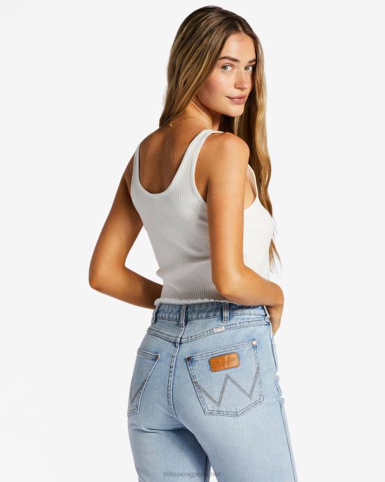 mujer cristal de sal Billabong camiseta sin mangas de canalé 04LD1756