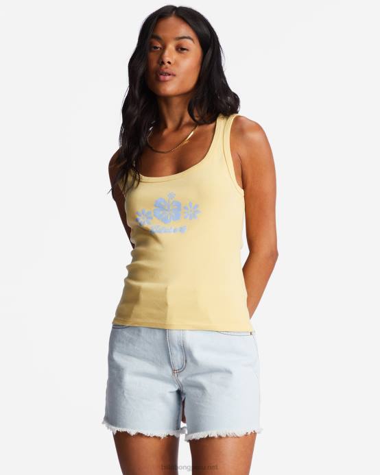 mujer ella es soleada Billabong tanto mahalo camiseta sin mangas 04LD2114