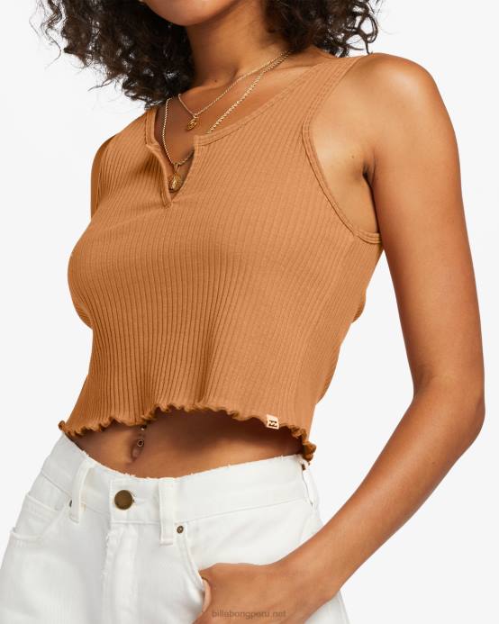 mujer especia de verano Billabong camiseta sin mangas de canalé 04LD1797