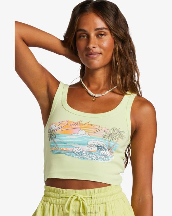 mujer lima claro Billabong solo mi camiseta sin mangas vibe 04LD1911
