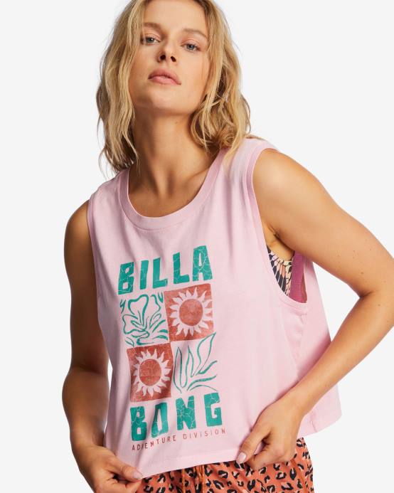 mujer senderos rosas Billabong camiseta sin mangas a/div 04LD2103