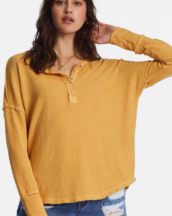 mujer Costa Dorada Billabong nuevo top henley anyday 04LD2200
