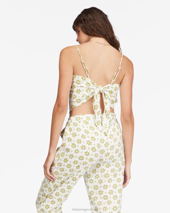 mujer cristal de sal Billabong top corto con pañuelo de doble toma 04LD2277