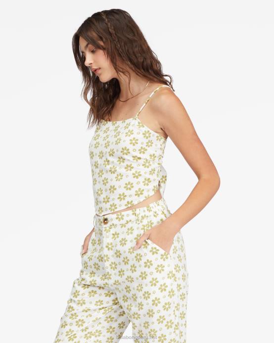 mujer cristal de sal Billabong top corto con pañuelo de doble toma 04LD2277