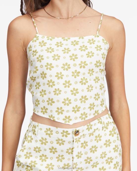 mujer cristal de sal Billabong top corto con pañuelo de doble toma 04LD2277