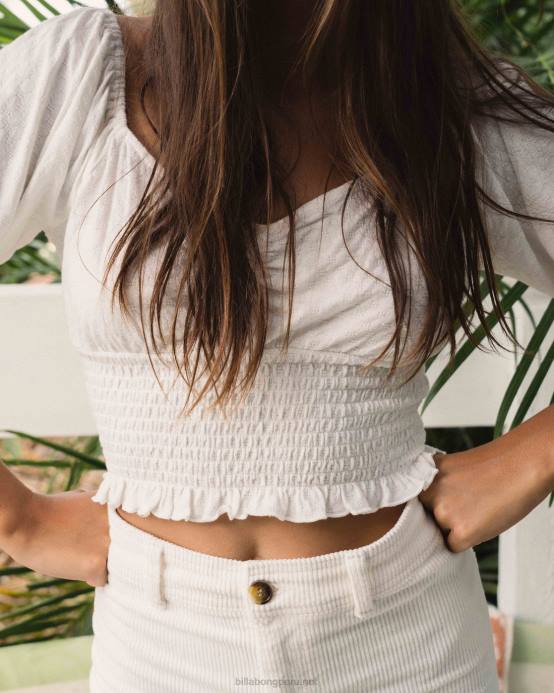 mujer cristal de sal Billabong top de manga farol de canción de amor 04LD1941