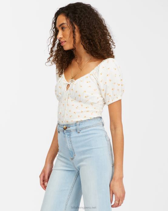 mujer cristal de sal Billabong top de punto estampado dulce puesta de sol 04LD2301