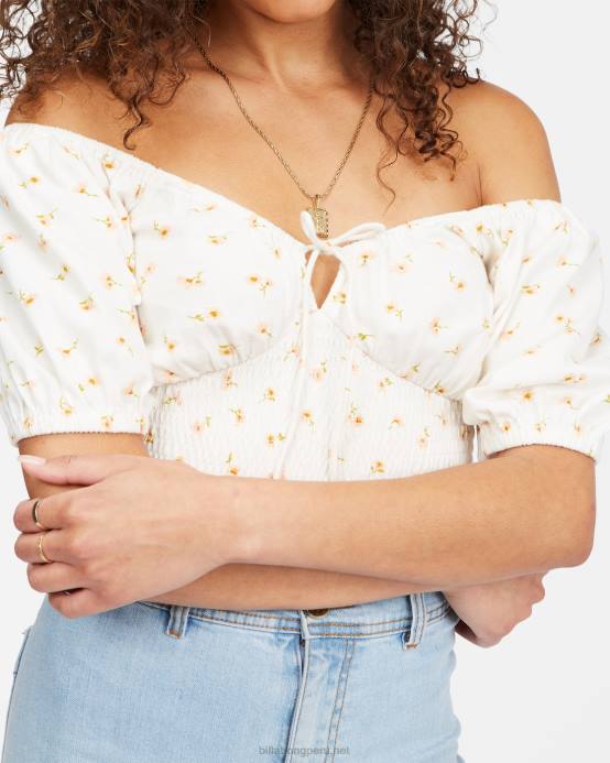 mujer cristal de sal Billabong top de punto estampado dulce puesta de sol 04LD2301