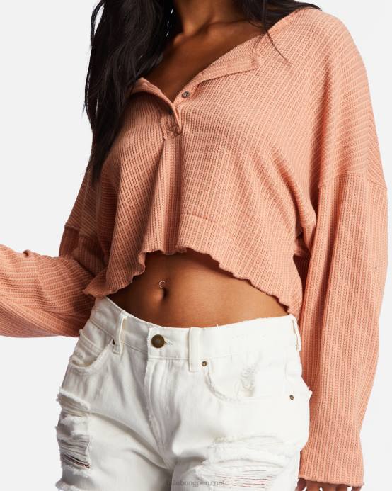 mujer ladrillo lavado Billabong ven de nuevo acogedora parte superior del salón 04LD2141