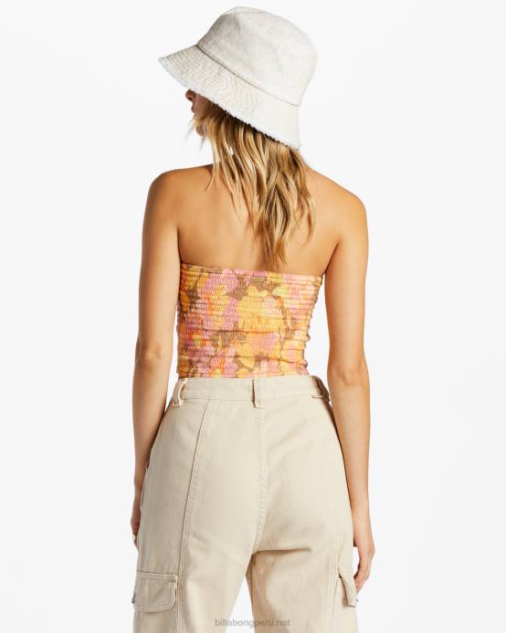 mujer multi Billabong mantenlo simple top corto fruncido 04LD2049