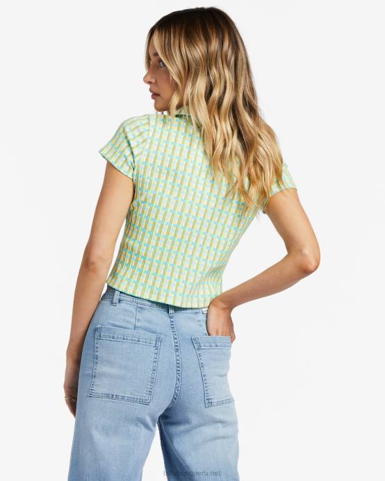 mujer ojos del océano Billabong top de punto de canalé forever friend 04LD1884