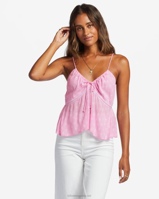 mujer senderos rosas Billabong solo para ti cami top 04LD1891