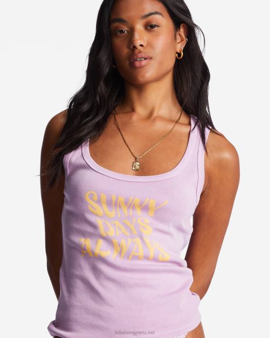 mujer sueño lila Billabong camiseta sin mangas de días soleados 04LD2122