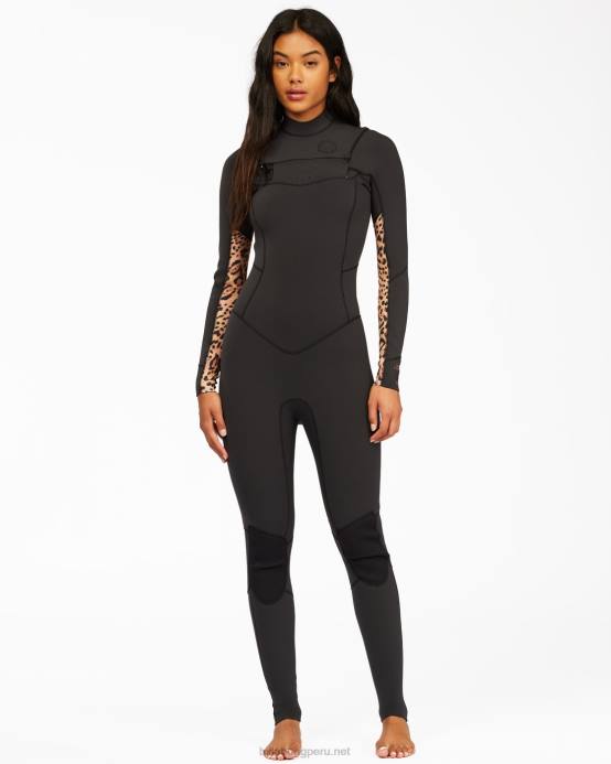 mujer animal Billabong Traje de neopreno completo con cremallera en el pecho 3/2 salty dayz 04LD2596