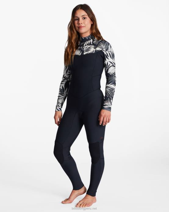 mujer en el paraíso Billabong Traje de neopreno completo con cremallera en el pecho 3/2 salty dayz 04LD2589