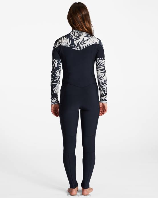 mujer en el paraíso Billabong Traje de neopreno completo con cremallera en el pecho 3/2 salty dayz 04LD2589