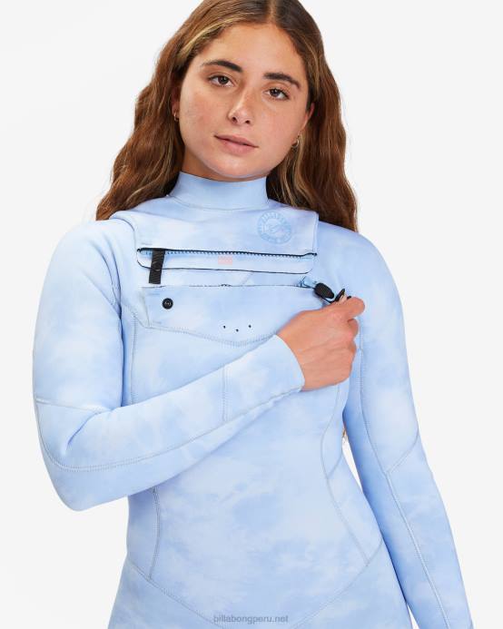 mujer lavado de olas Billabong Traje de neopreno completo con cremallera en el pecho 3/2 salty dayz 04LD2594