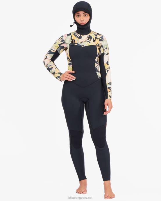 mujer noche de la selva Billabong Traje de neopreno completo con capucha 4/3 salty dayz 04LD2593