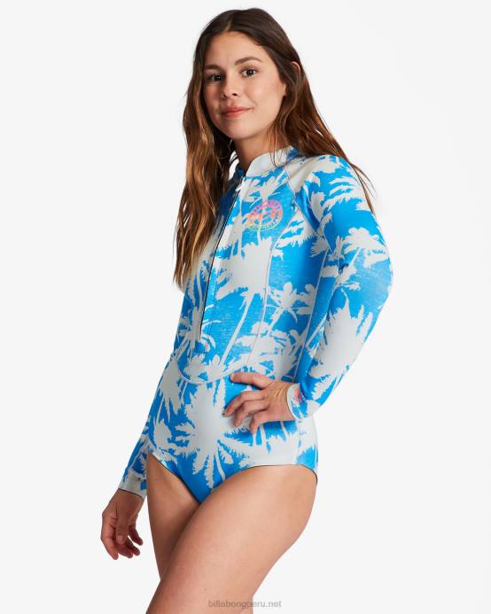 mujer hawai azul Billabong 1/1 traje de primavera de manga larga ligero salty dayz 04LD2592