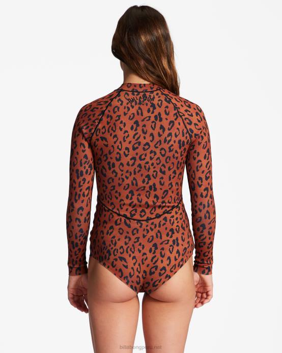mujer manchado Billabong 1/1 traje de primavera de manga larga ligero salty dayz 04LD2587